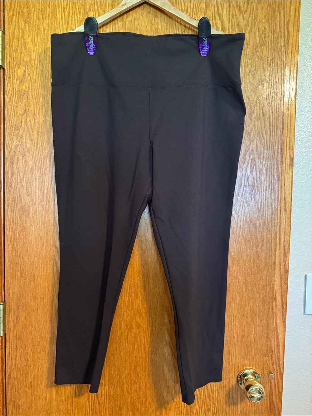 Jones New York Brown High-Waist Ponte Trousers